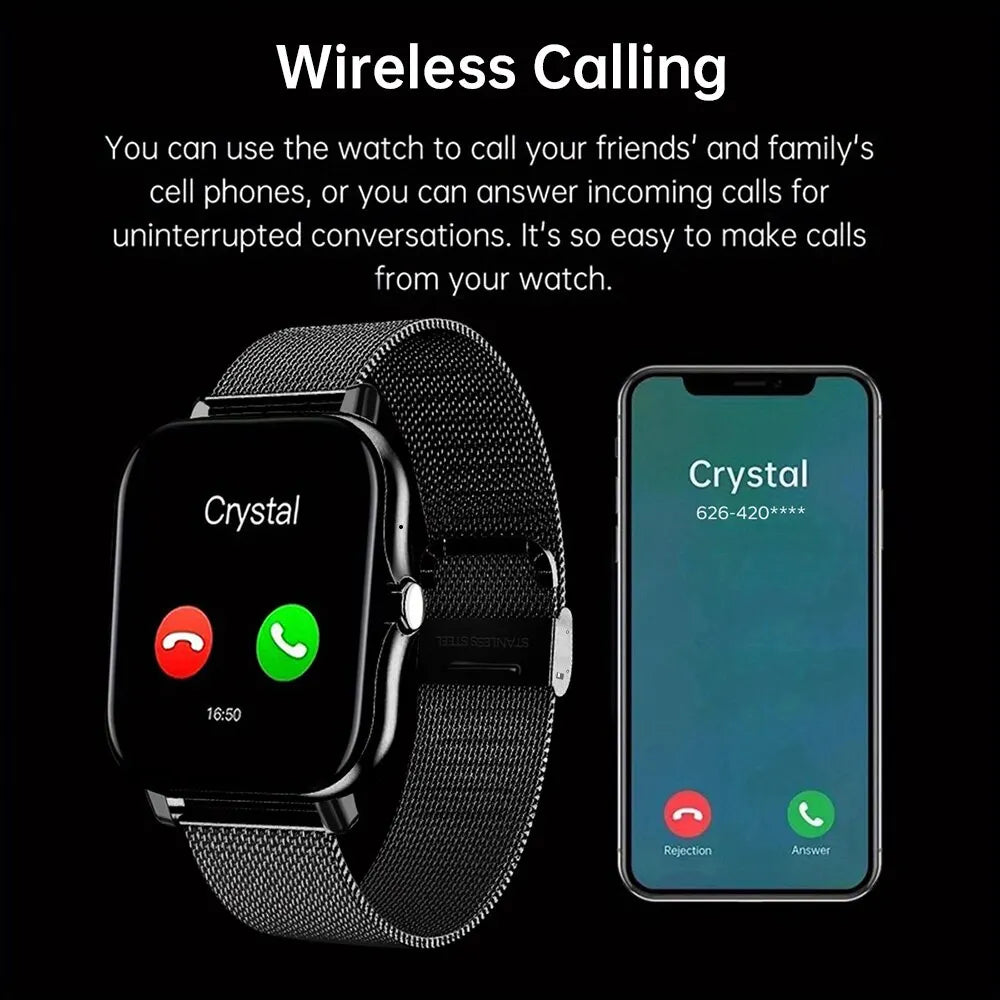 Bluetooth Smart Watch With Call & Blood Oxygen Monitor