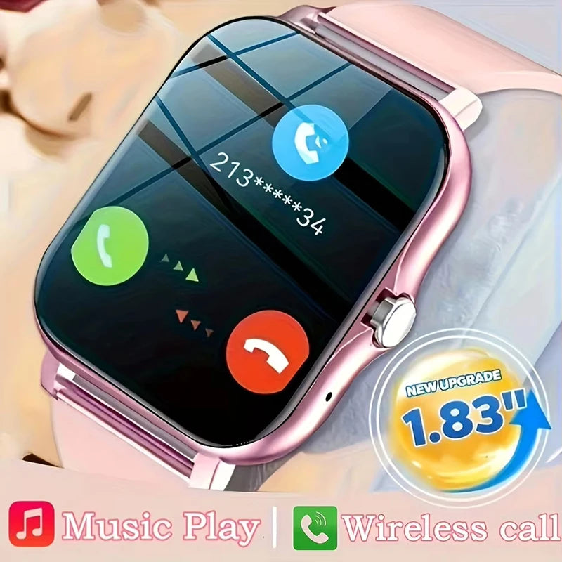 1.83" Fitness Smart Watch With Call – Heart & Sleep Tracking
