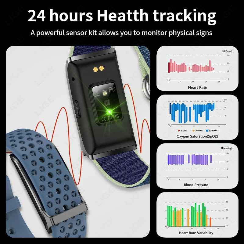 Fitness Tracker Smart Band – Heart Rate & 127 Sport Modes